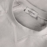 collar and MONOBI label details of FRESH DYE SWEATSHIRT / SABBIA