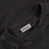 collar and MONOBI label details of FRESH DYE SWEATSHIRT / GRIGIO