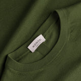 collar and MONOBI label details of SUPERIOR PIMA TSHIRT 18G / KIWI