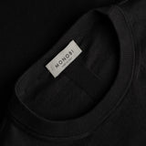 collar and MONOBI label details of SUPERIOR PIMA TSHIRT 18G / NERO