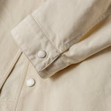 sleeve detail of BIO GABARDINE COACH JACKET / NATURALE