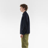 Side of BIO GABARDINE COACH JACKET / BLUE NAVY
