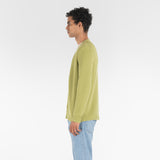 side position of PURE CASHMERE TIMELESS CARDIGAN 5G / GRASS