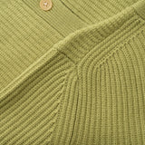 sleeve detail of PURE CASHMERE TIMELESS CARDIGAN 5G / GRASS