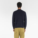 back of PURE CASHMERE MOCK NECK SWEATER 7G / BELUGA