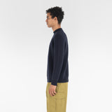 side of PURE CASHMERE MOCK NECK SWEATER 7G / BELUGA