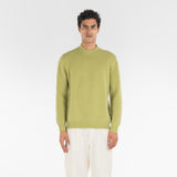 front of PURE CASHMERE MOCK NECK SWEATER 7G / GRASS