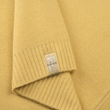 NFC tag detail of PURE CASHMERE MOCK NECK SWEATER 7G / SUN