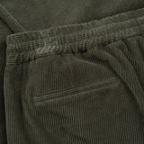 back pocket detail of AGELESS CORDUROY PANTS / VERDE MILITARE