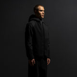 HYBRID KNIT INSULATED TUBE JACKET / BLACK