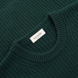 PURE CASHMERE FISHERMAN RIB 5G / FOREST GREEN