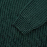 PURE CASHMERE FISHERMAN RIB 5G / FOREST GREEN