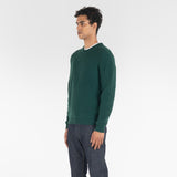 PURE CASHMERE FISHERMAN RIB 5G / FOREST GREEN