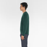 PURE CASHMERE FISHERMAN RIB 5G / FOREST GREEN