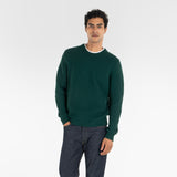 PURE CASHMERE FISHERMAN RIB 5G / FOREST GREEN