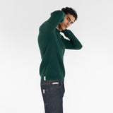 PURE CASHMERE FISHERMAN RIB 5G / FOREST GREEN