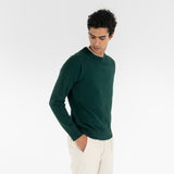 PURE CASHMERE FRENCH TERRY 12G / FOREST GREEN