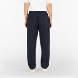back of seersucker drawstring pants in blue colour