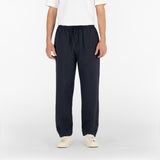 front of seersucker drawstring pants in blue colour