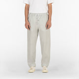 front of seersucker drawstring pants in grey colour