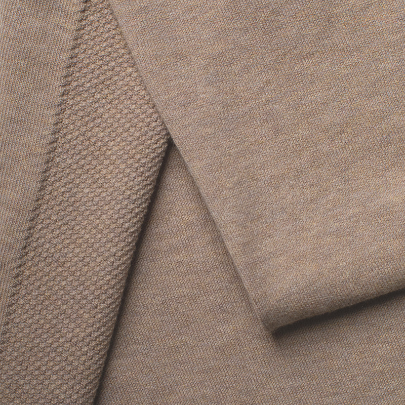 Dettaglio tessuto del maglione COTTON CASHMERE WHOLEGARMENT 18G / CAMEL