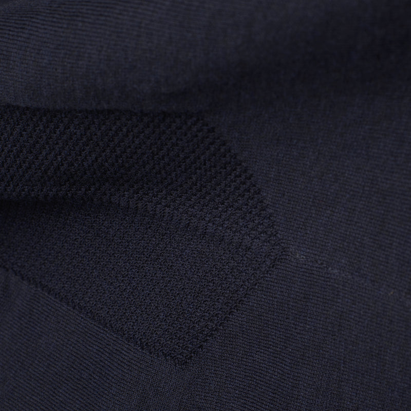 Dettaglio tessuto del maglione COTTON CASHMERE WHOLEGARMENT 18G / NAVY MELANGE