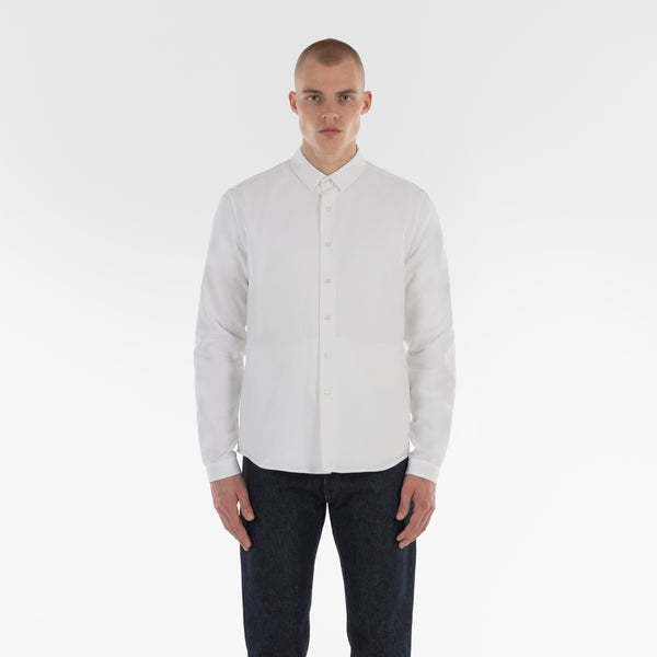 SIDE POCKET OXFORD SHIRT / BIANCO OTTICO