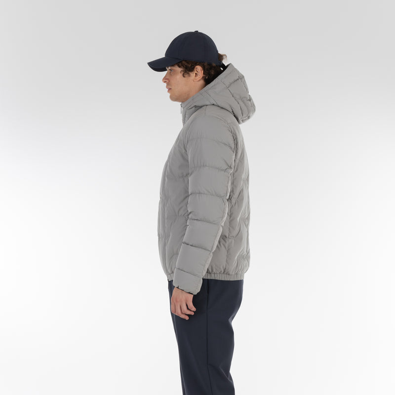 Lato di COTTON POP DOWN JACKET / GRIGIO CHIARO