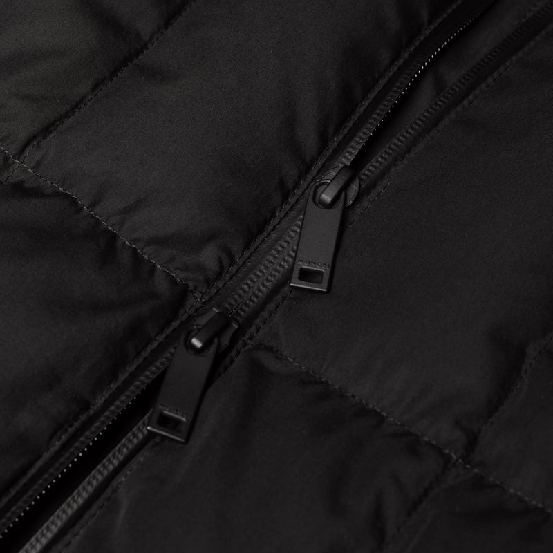 dettaglio della cerniera di COTTON POP DOWN JACKET / NERO