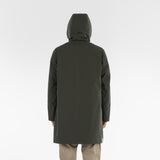 Retro di RAINPARKA 3 STRATI IN COTONE / VERDE MILITARE