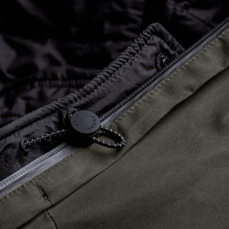 Coulisse e zip di 3LAYER COTTON RAINPARKA / VERDE MILITARE