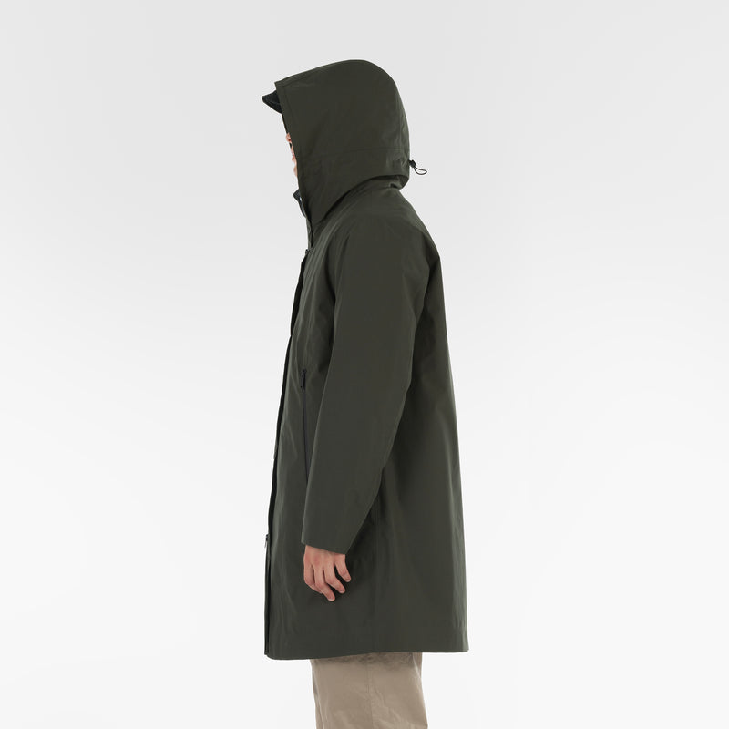 Lato di 3LAYER COTTON RAINPARKA / VERDE MILITARE