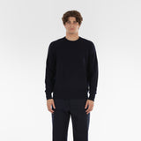 Parte anteriore del maglione PURE CASHMERE FRENCH TERRY 12G / BELUGA