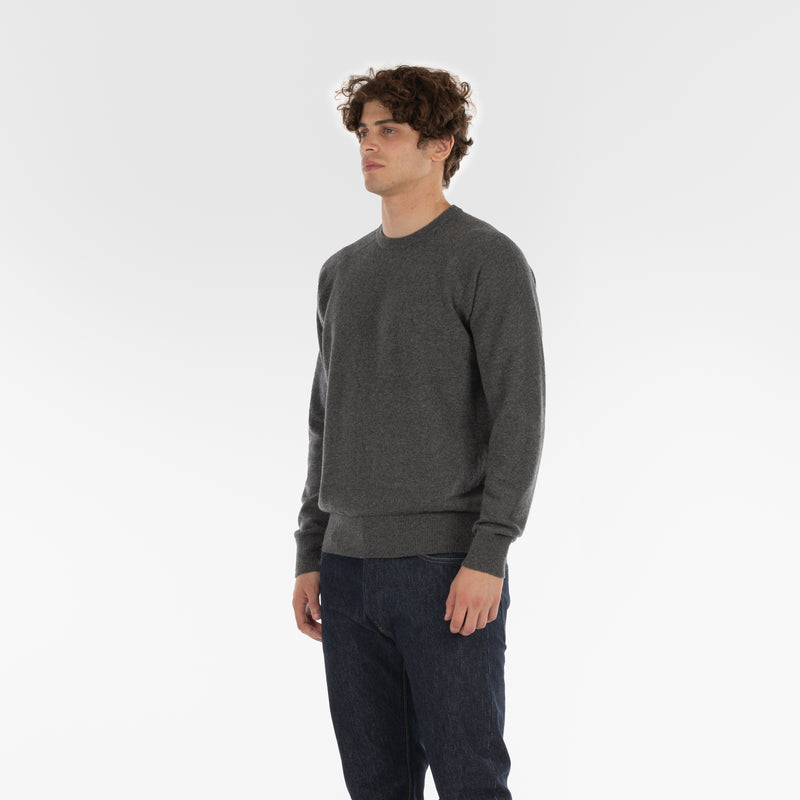 3/4 di posizione del maglione PURE CASHMERE FRENCH TERRY 12G / GRANIT