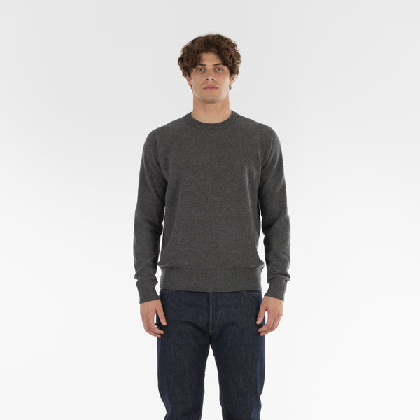 Parte anteriore del maglione PURE CASHMERE FRENCH TERRY 12G / GRANIT