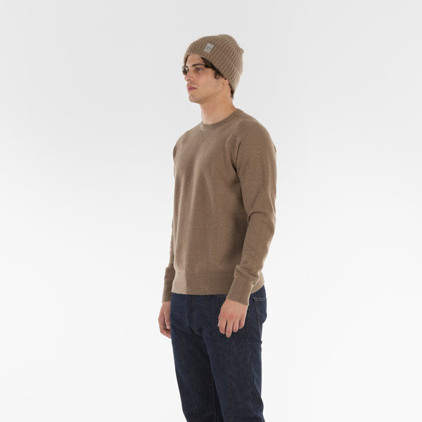 Posizione 3/4 del maglione PURE CASHMERE FRENCH TERRY 12G / SESAME