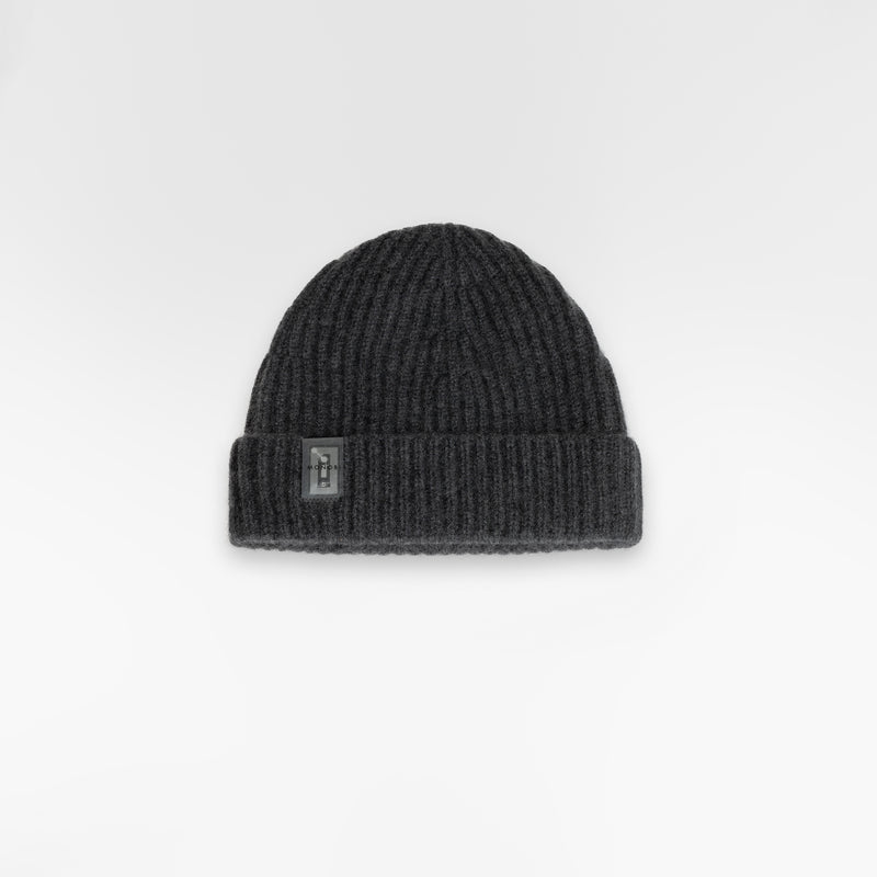 Fronte di PURE CASHMERE BEANIE / GRANIT