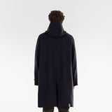 CAPPOTTO CAMMELLO CON CAPPUCCIO / BLU NAVY