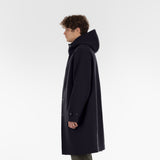 CAPPOTTO CAMMELLO CON CAPPUCCIO / BLU NAVY