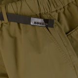 Dettaglio cintura integrata dei pantaloncini DYEPOP SHORTS / VERDE RANA
