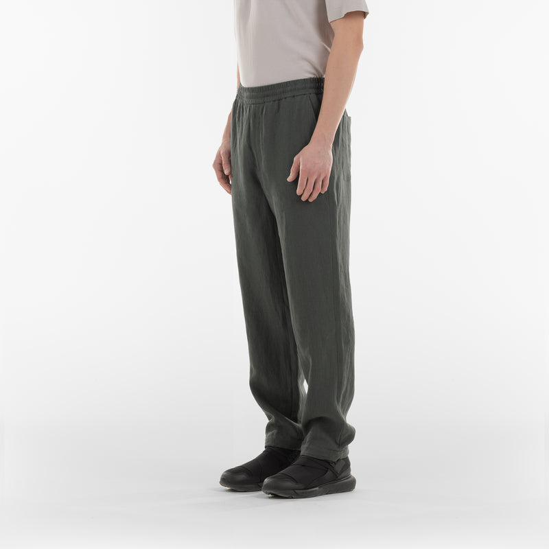 Posizione 3/4 di EASY LINEN PANTS / PIOMBO