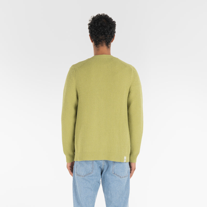 PURE CASHMERE TIMELESS CARDIGAN 5G / GRASS