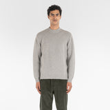 parte anteriore di PURE CASHMERE MOCK NECK SWEATER 7G / MELANGE GREY