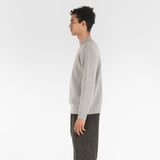 PURE CASHMERE MOCK NECK SWEATER 7G / MELANGE GREY