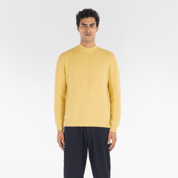 PURE CASHMERE MOCK NECK SWEATER 7G / SUN