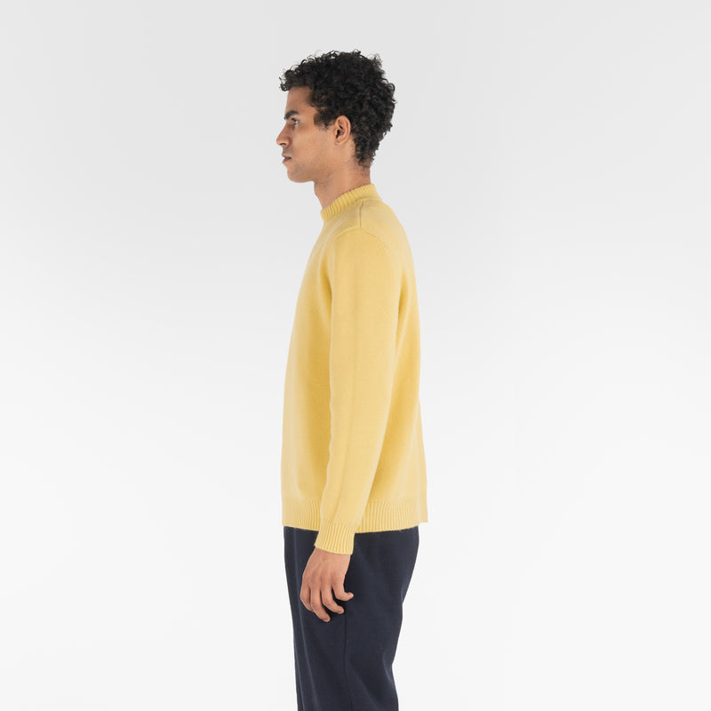 PURE CASHMERE MOCK NECK SWEATER 7G / SUN