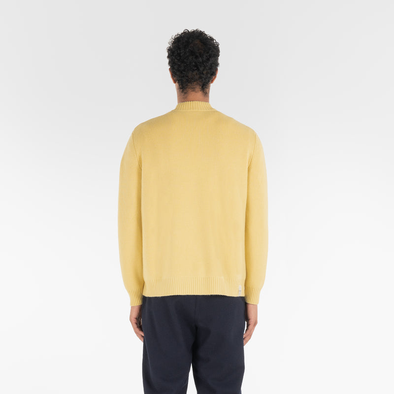 PURE CASHMERE MOCK NECK SWEATER 7G / SUN