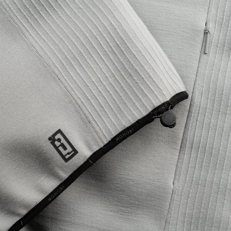 HYBRID KNIT INSULATED TUBE JACKET / LIGHT GREY