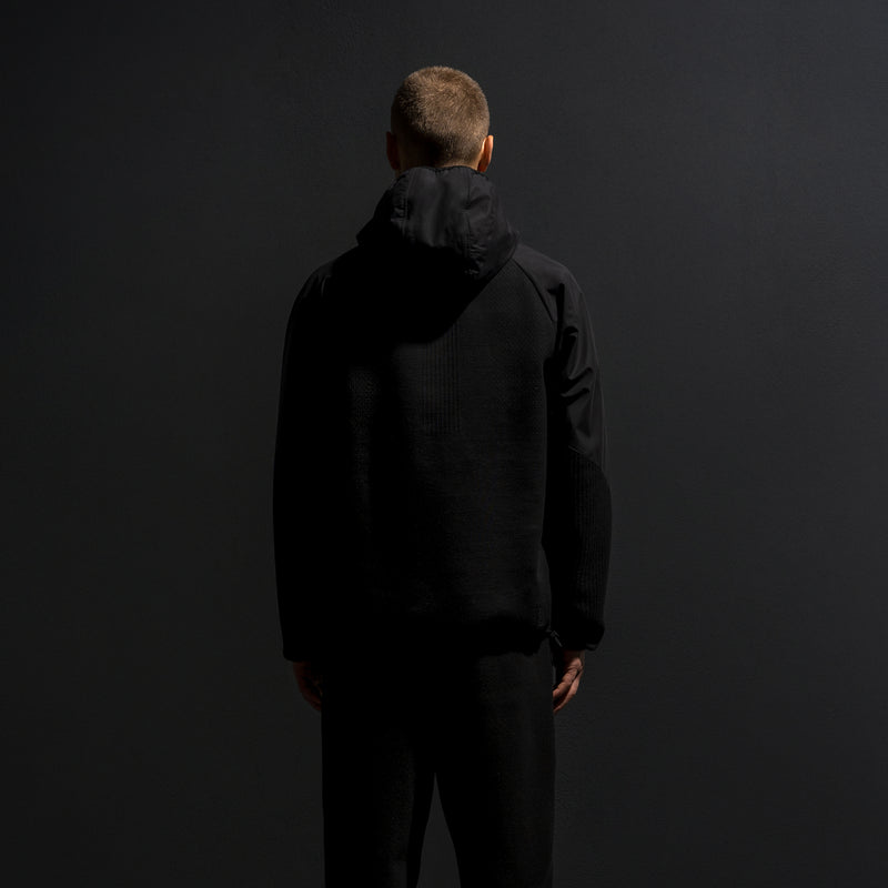 HYBRID KNIT INSULATED TUBE JACKET / BLACK