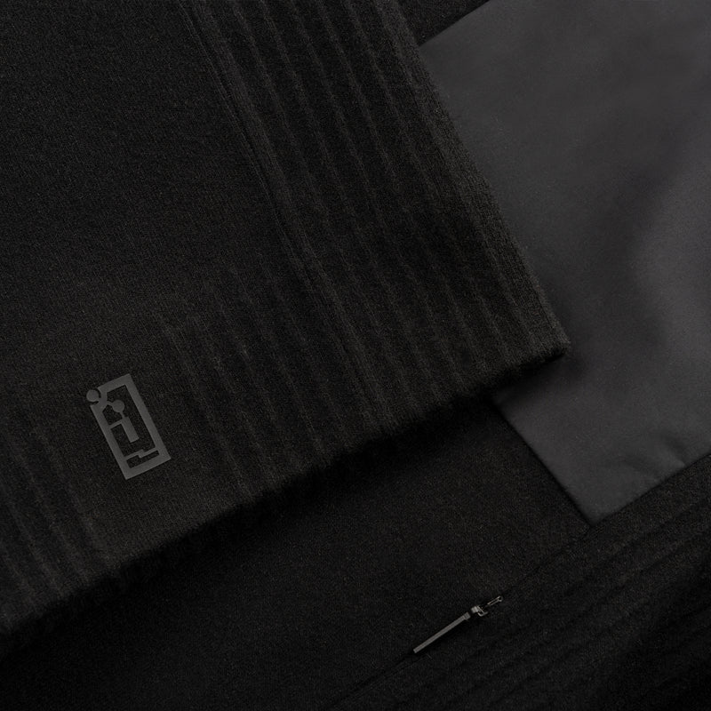 BOMBER IN MAGLIA IBRIDA / NERO